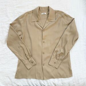 Sandro Men’s Tan Flowy Shirt